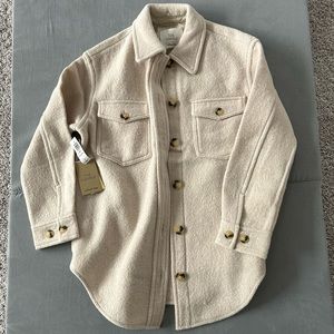 NEW Aritzia Ganna jacket sz S Heather bone nwt wool shacket